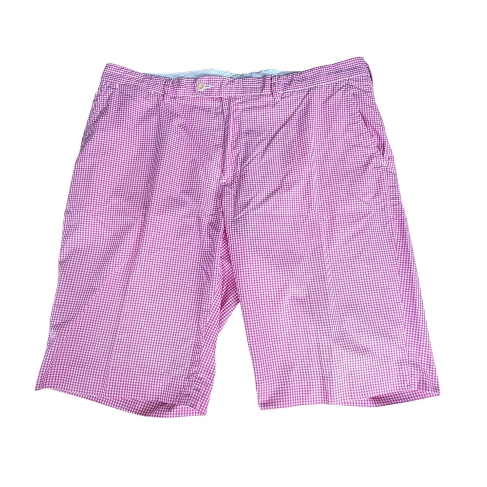 Vtg Polo Ralph Lauren Mens Pink Gingham Check Shorts Sz 38 Preppy Cotton Summer